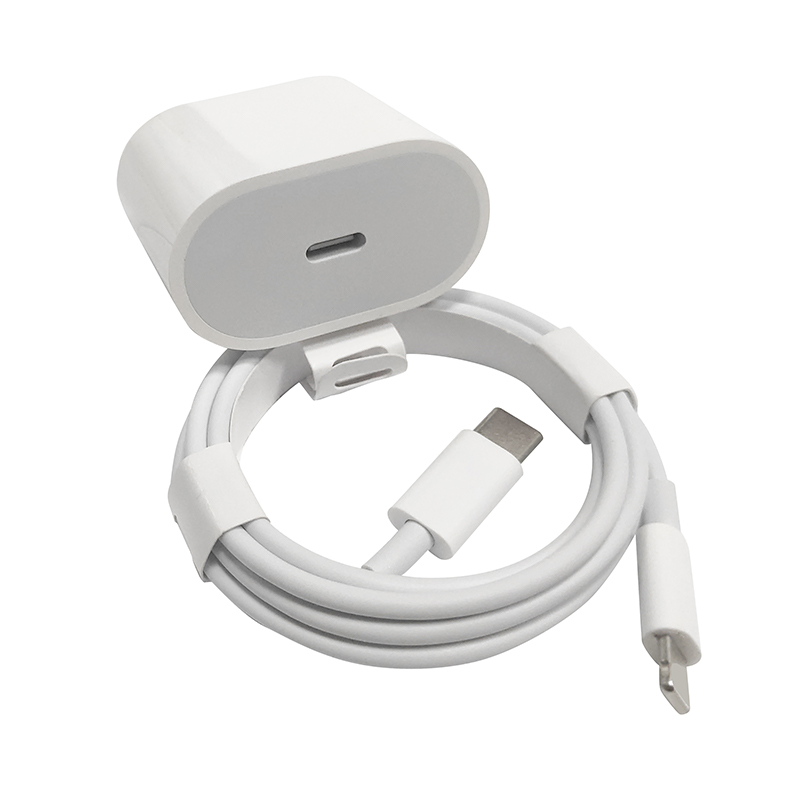 20W C type-lighting Fast Charging Wall Adapter with Type-C Cable (1m)